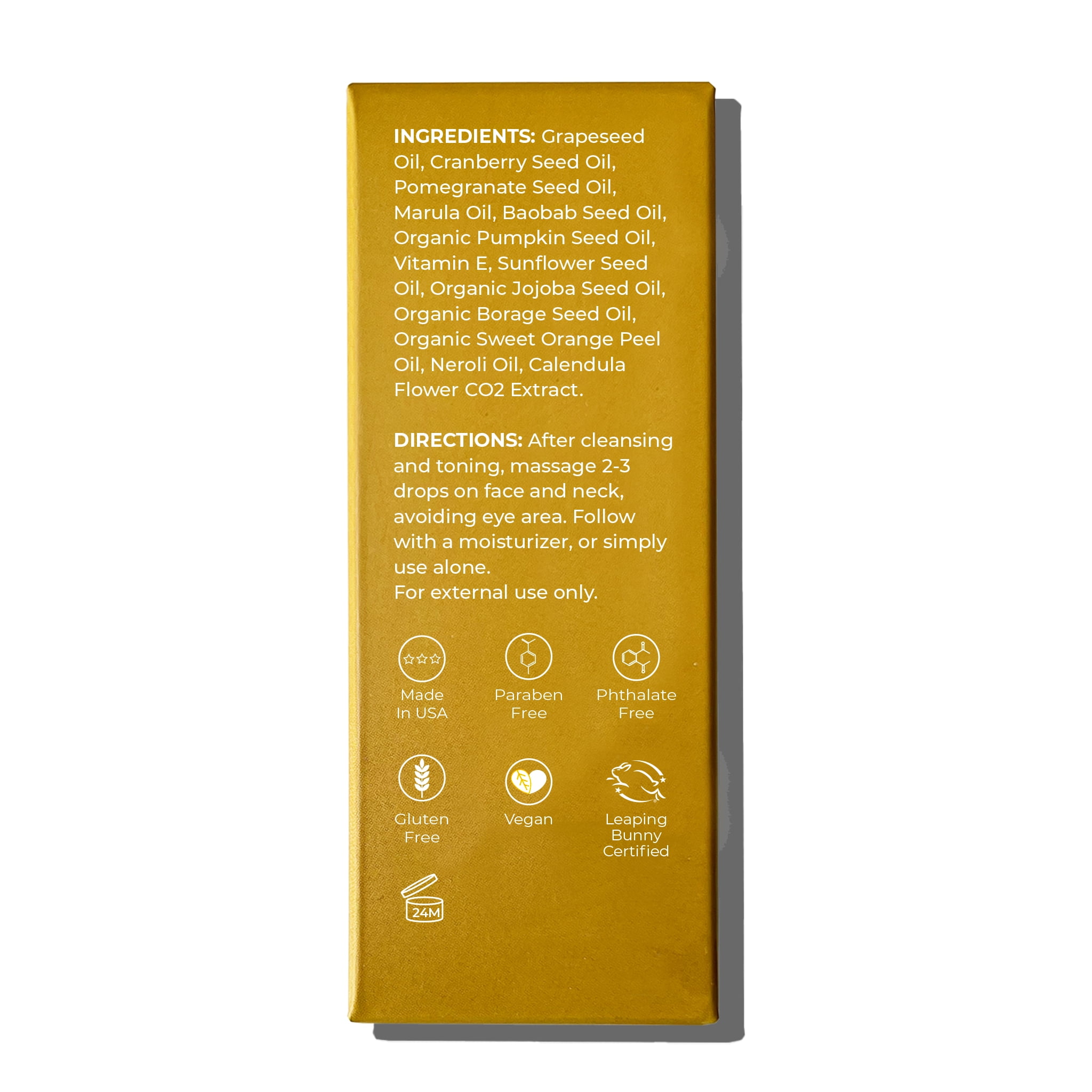 Anti-Aging Facial Oil - All Natural Oils, Improves Wrinkles and Fine Lines, Suppleness & Elasticity with Antioxidants, Plant, Fruit, & Seed Extracts - 30ml