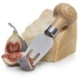 thumbnail image 3 of Sagaform Cheese Knife Set Stainless Steel, Oak Handle 3-Piece, 3 of 3