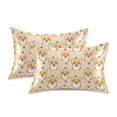 thumbnail image 3 of Ryvnso Satin Pillowcase Cute Corgi Dog Bone Footprint Pillow Cases Standard Size 26x20in, 3 of 6