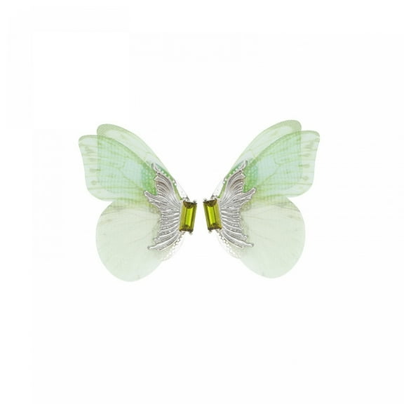 AONYIYI Women's Butterfly Themed Earrings,Forest Inspired Elfin Studs,Green