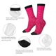 thumbnail image 4 of Fotbe Rose Red Glitter Calcetas Largas con Estampado para Hombre y Mujer – Calcetas de Compresión Transpirables y Elásticas, Viajar y Uso Diario Talla 5-11, 4 of 6
