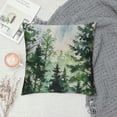 thumbnail image 2 of Chilfamy Watercolor Fog Forest Pillow Covers, Rustic Style Nature Pine Trees Print Throw Pillow Covers Winter Christmas Pillowcase Decor for Indoor Outdoor Home Sofa Bedroom Living Room, 2 of 5