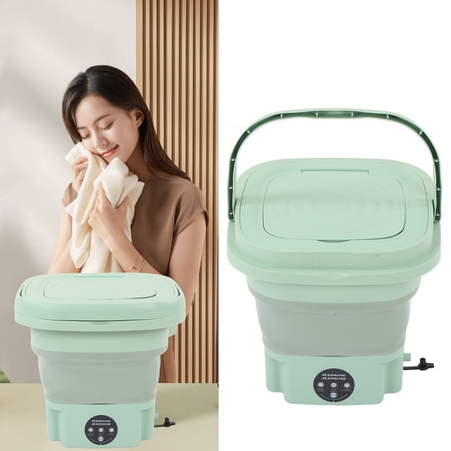 Lavadora Plegable Portátil Mini Lavadora Pequeña De Gran Capacidad Para El Hogar 8L 100-240V