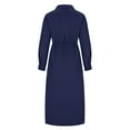 thumbnail image 4 of Guieoi Dress for Women under $10.00 Plus Size Women's Fall Dress Solid Color Long Sleeve Dress Blue Black*Friday/Cyber*Monday, 4 of 8
