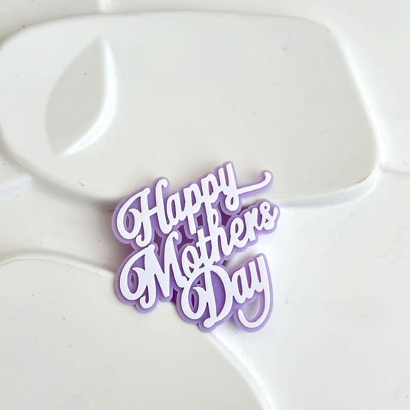 Nvzi 10pcs Happy Mother's Day Cake Topper Mom Letter Cake topper Pink, Decorative Party Cake Decoration for Mother's Day(B)