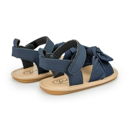 

Cathalem Toddler Boys Slides Girls Open Toe Bowknot Shoes First Walkers Shoes Summer Toddler Flat Boys Flip Flops Size 3 Dark Blue 0 Months