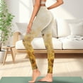 thumbnail image 3 of Renewold Sunflower Butterfly Yellow Yoga Leggings for Women with Pockets Trendy Running Yoga Pants High Waisted Tummy Control Graphic Pants Tights for Cycling Yoga Sports, 3XL, 3 of 8