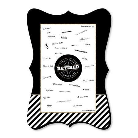 - Happy Retirement - Unique Alternative Guest Book - Retirement Party Signature Mat