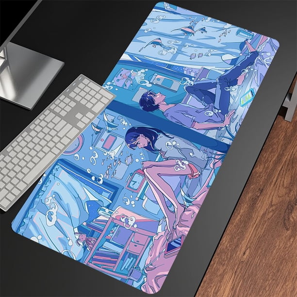 Alfombrilla de ratón grande para Gaming, alfombrillas de goma para teclado de 39,3x19,6 pulgadas, alfombrilla de escritorio HD qiuyongming unisex