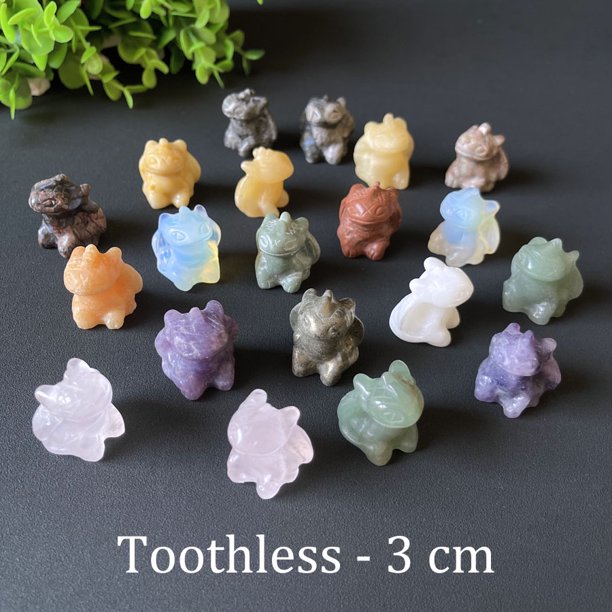 Piedra preciosa curativa personalizada, cristal de cuarzo, amatista, lepidolita, cristal de fluorita, animales lindos