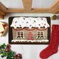 thumbnail image 3 of Christmas Home Decor Qwtwty Christmas Welcome Mat with Gingerbread Man And Snowman Designs Holiday Entryway Floor Rug for Front Door Porch Indoor Outdoor Decor, 3 of 6