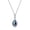 Black, variant on 9-10mm Culture Teardrop Pearl Pendant Necklace with 925 Sterling Silver Cubic Zirconia Mother's Day Jewelry Gifts for Women