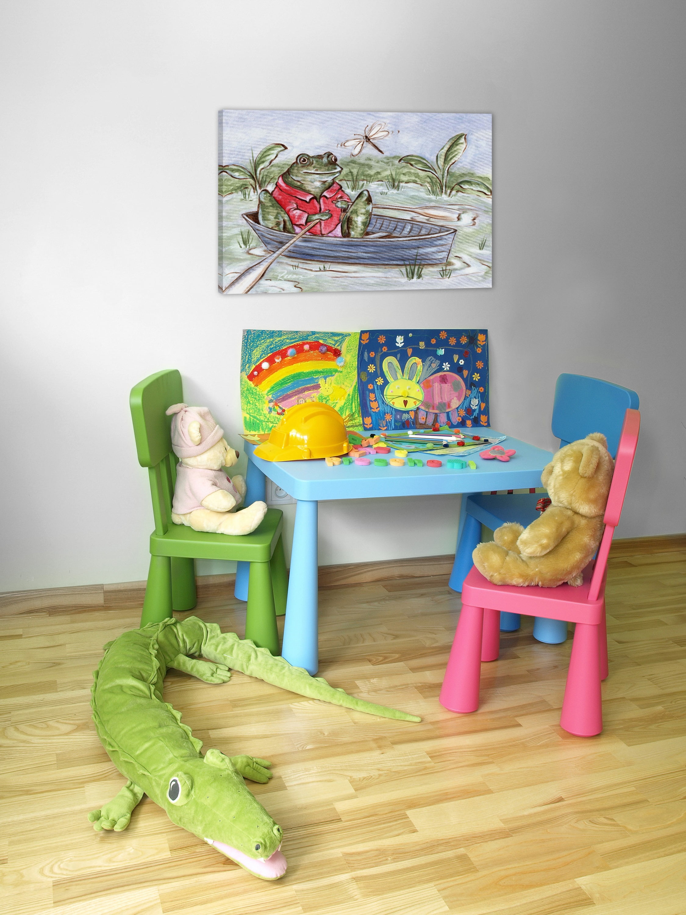 "Freddie Gone Rowing" Painting Print on Wrapped Canvas