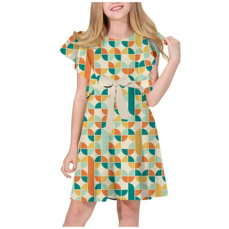 

pop seller Summer Trend Casual Digital Printed Children s Sleeveless Vest Dress