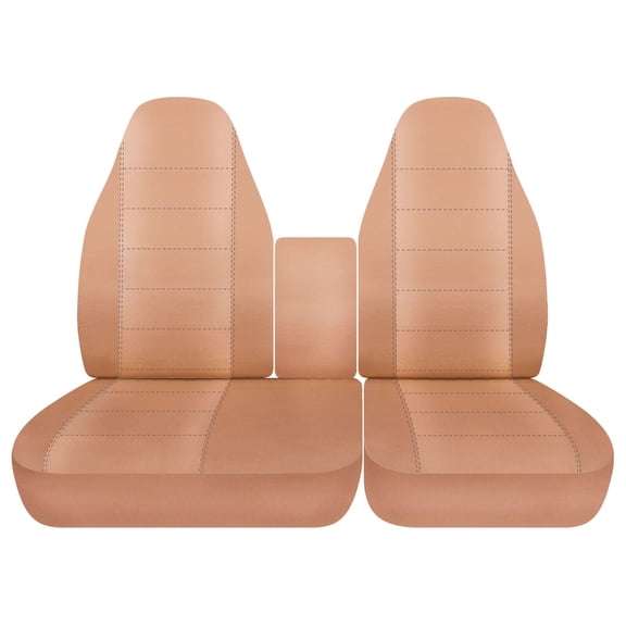 Designcovers Fits 1997-2003 Ford F-150 Cotton Seat Covers 40/60 High Back No Console:Tan