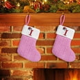 thumbnail image 5 of Luoshdecor Christmas Stockings with Initials, 7" Embroidered Monogram Knit Christmas Stocking with Soft White Cuff, Holiday Stocking for Fireplace Party Letter I, 5 of 6