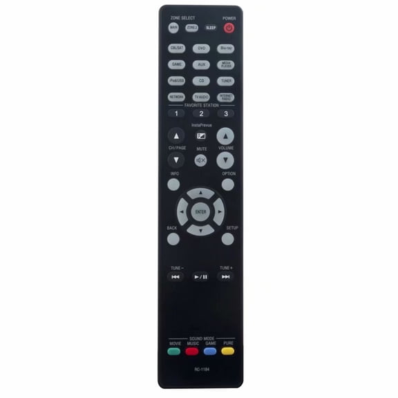 New RC-1184 remote control for DENON A/V RECEIVER AVR-X3000 AVRX3000 AVR-X3000CI AVRX3000CI AVR-X3000P AVRX3000P