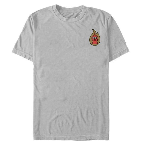 Men's The Incredibles 2 Jack-Jack Flame Badge  Graphic Tee Silver 3X Large