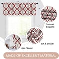 thumbnail image 4 of 2 Pack Valances Window Treatments Red and Gray Abstract LinesBlackout Drapes Adjustable Curtain Valances for Windows Living Room Kitchen Over Sink 18x52 Rod Pocket Valances, 4 of 6