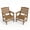 2*Chairs(BR), variant on Innovaze 70.9" Outdoor Dining Table, HIPS All-Weather Patio Table with 1.7" Umbrella Hole & Aluminum Frame, Rectangular Poly Lumber Dining Table, Teak Tone