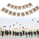 thumbnail image 1 of Banner De Arpillera De Arpillera, Decoración Rústica Vintage Para Graduación, Decoración De Fiesta De Graduación Para La Escuela Secundaria Universitaria, 1 of 7
