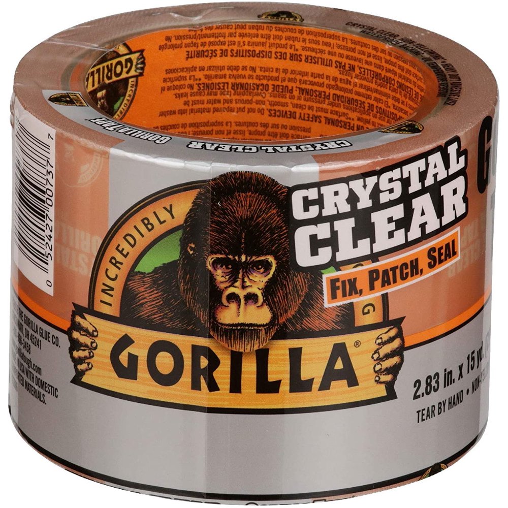 Gorilla Crystal Clear Duct Tape Tough & Wide, 2.83" x 15 yd (Pack of 1
