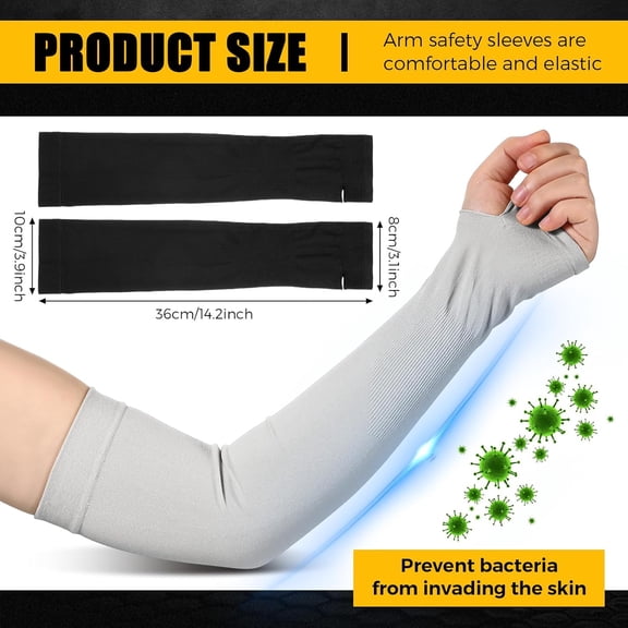 4 Pairs Protective Arm Sleeve for Thin Skin Elderly Skin Protector Sleeve Bruising Abrasions Arm Protection Sleeve