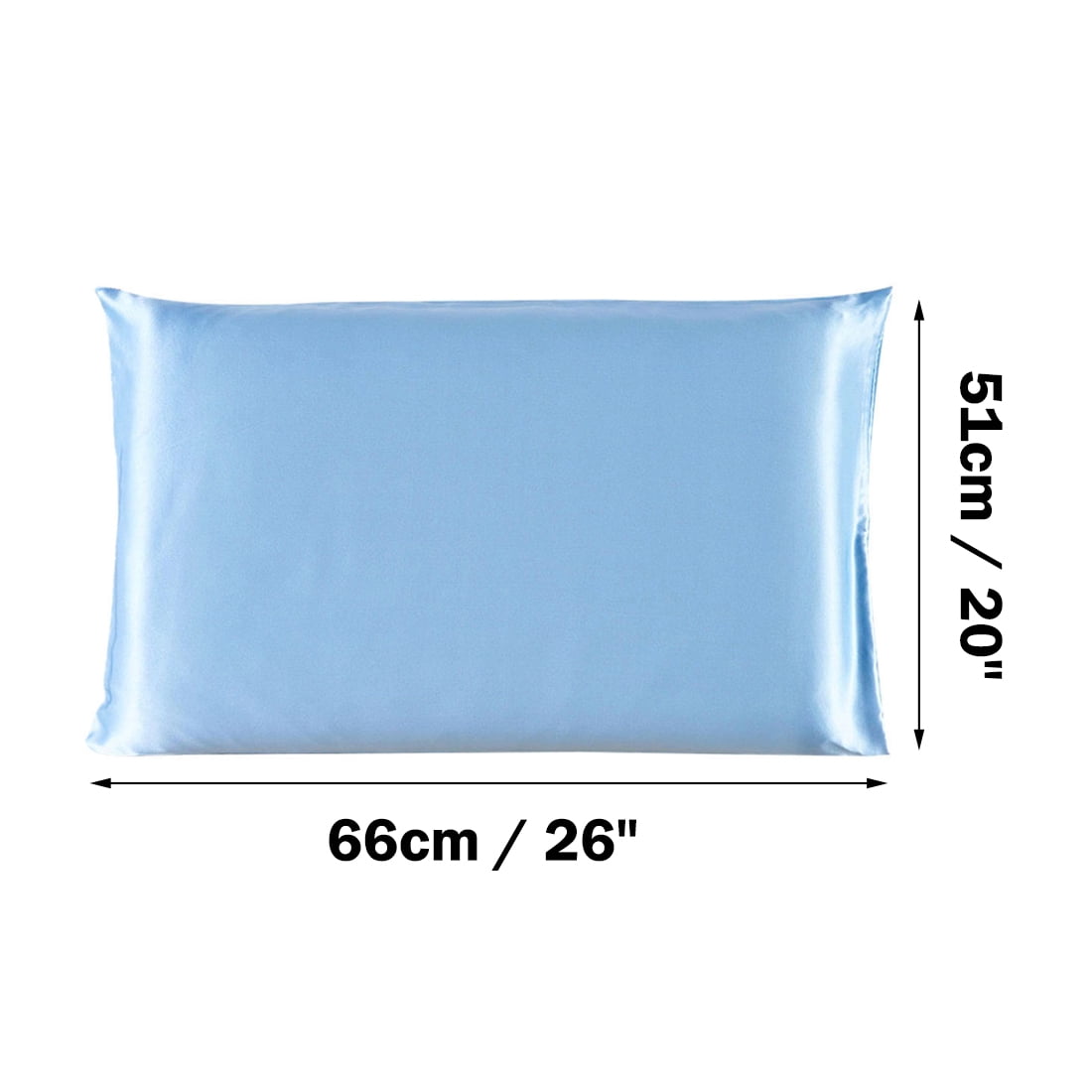 3 Pack 19 Momme Smooth Mulberry Silk Pillow Case Cover, King, Cyan Blue