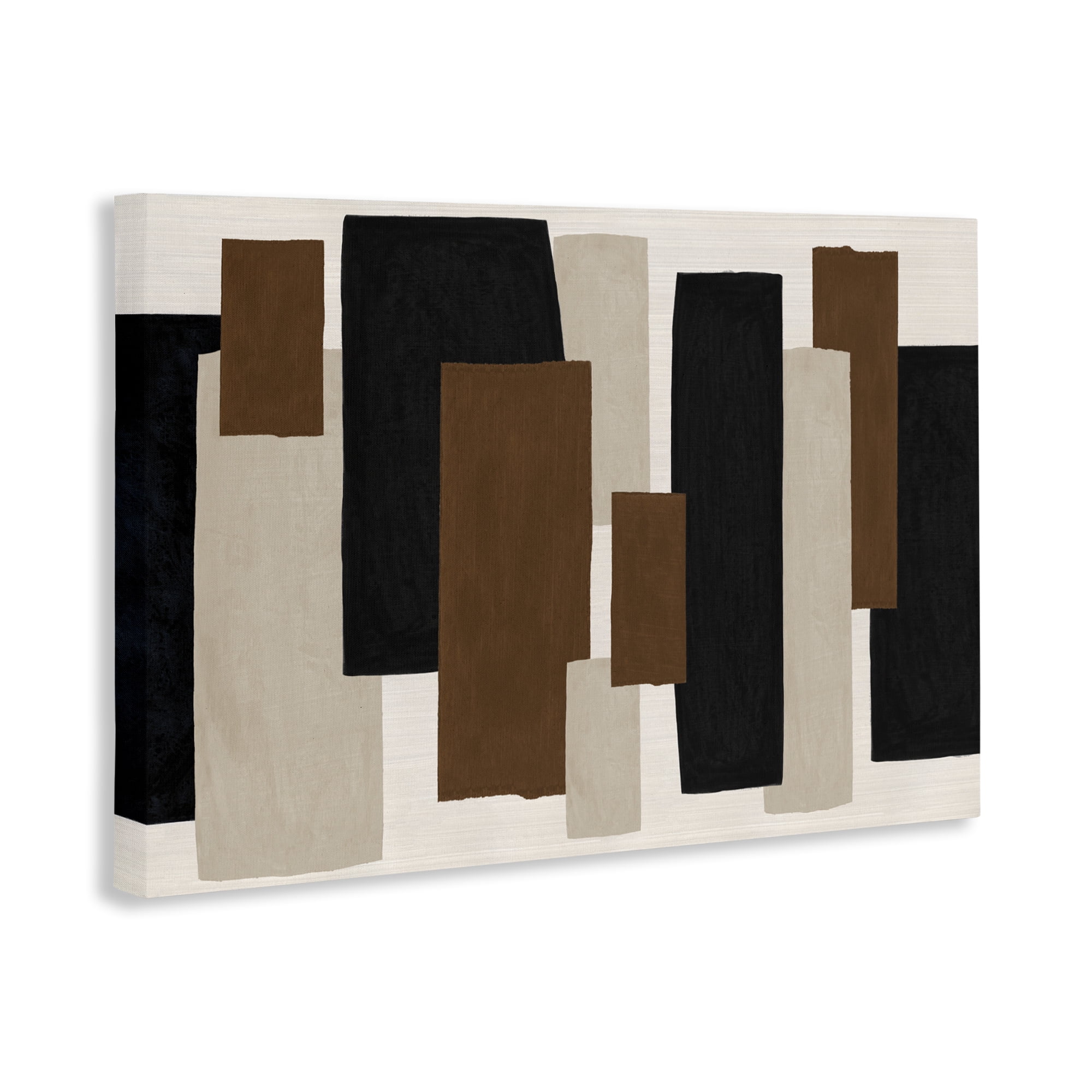 Stupell Industries Minimal Vertical Blocks in Earth Tones Canvas Wall Art, design by Janet Tava
