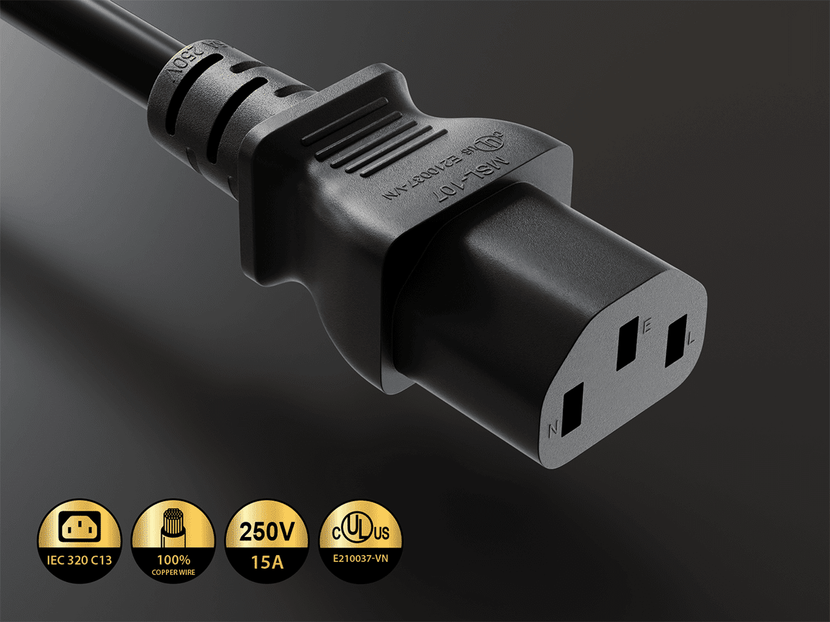 Cable Leader 10ft NEMA L6-30P to C13 Locking Power Cord 14AWG