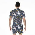 thumbnail image 2 of Unicorn Dream Cartoon Pattern Short Sleeve Men'S Rompers, Unicorn Casual Summer Jumpsuits Outfit, 2 of 4