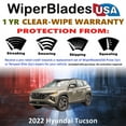 thumbnail image 2 of 2022 Hyundai Tucson Beam Wiper Blades Wipers w/1yr Warranty (Set of 2) (WiperBladesUSA), 2 of 5