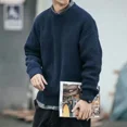 thumbnail image 5 of Suéteres de punto de gran tamaño, ropa popular coreana gruesa, suéteres de punto para hombres, otoño e invierno, ropa de calle, top estético, jersey para hombre, 5 of 5