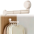 thumbnail image 2 of Hanger Organizer Stacker, Binkne Suction Cup Self-Adhesive Extendable Garment Rack, Space Saving Clothes Hanger Storage Holder for Closet Laundry Room, 2 of 6