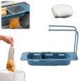 thumbnail image 3 of Boreal Craft Small Dish Basin Telescopic Storage Rack 2025 Upgraded Adjustable Telescopic Storage Rack Rack Kitchen And Bathroom Organizer Sponge Soap With Dishcloth Hooks, 3 of 3