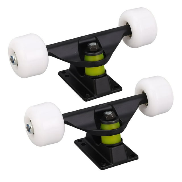 5 Inch Skateboard Truck Wheels Set with 4 Wheels, Aluminum Alloy Material, Strong Compatibility for Street Tricks for Skateboard Enthusiasts, Longboard Truck for Replacement