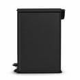 thumbnail image 3 of Home Zone Living 4 Gallon Slim Kitchen Trash Can with Step Pedal, Soft-Close Lid and Removable Inner Bucket, Stainless Steel, Matte Black, 3 of 9