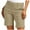 Beige, variant on Dasayo Womens Casual Shorts Pull On High Rise Bermuda Shorts Flat Front Solid Shorts for Womens