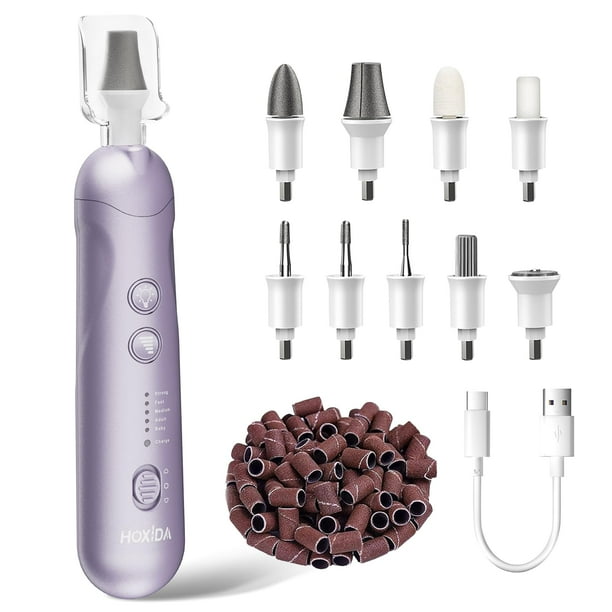 Kit de manicura y pedicura Hoxida, juego de limas eléctricas inalámbricas para uñas