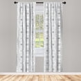 thumbnail image 2 of Ambesonne Sacred Geometry 4-Panel Curtains, Circular Dotted Art, 56"x84", Dark Petrol Blue White, 2 of 4