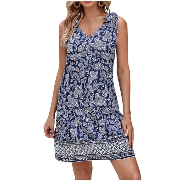 Bohemian Dresses for Women 2026 Plus Size Fashion Printed Elegant Suspender Dress