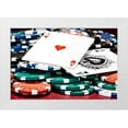 thumbnail image 3 of C. Thomas McNemar 4x24 White Modern Wood Framed Wall Art Titled - Poker Hand I, 3 of 5