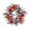 thumbnail image 2 of Couronne de Renne de Noël pour Porte d'Entrée Décorations de Baies Rouges Couronne de Noël pour 50cm, 2 of 7