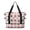 Boston Terrier and French Bulldog, variant on Mixed Breed Dog and Floral Expandable Travel Tote Bag, Work Shopping Tote with Dry Wet Pockets, Expandable Bottom Gift Ideas for Work Shopping Travel