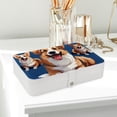 thumbnail image 6 of Corgi Jewelry Boxes PU Leather Necklace Holder Travel Organizer with Removable Compartment Portable, 6 of 6