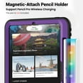 thumbnail image 6 of Dteck Case for iPad Pro 11 inch 2024, Heavy Duty Silicone Case Shockproof Hard PC Protective 360°Rotating Hand Grip Stand Cover with Shoulder Strap for iPad Pro 11-in. (M4) 2024, Purple, 6 of 9