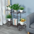 thumbnail image 4 of Garden Cart Stand, Flower Pot Plant Holder Display Rack, 6 Tier Metal Shelves Plant Stand, Perfect for Home, Garden, Patio, 4 of 5