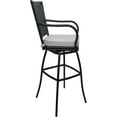 thumbnail image 3 of Outdoor or Indoor Extra Tall Bar Stool 34" - Elon with Arms - White - Black, 3 of 3