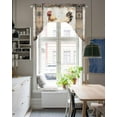 thumbnail image 5 of Farmhouse Chicken Kitchen Swag Valances for Windows, Vintage Rustic Shabby Wooden Swag Valances Curtains for Living Room, Rod Pocket Window Treatments for Bathroom, Bedroom, Cafe, 56"x36", 5 of 6