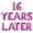 Pink, variant on Letter Balloons - 16 YEARS LATER 16" Inch Alphabet Letters Foil Mylar Balloon 16th Birthday Party Banner (Red)